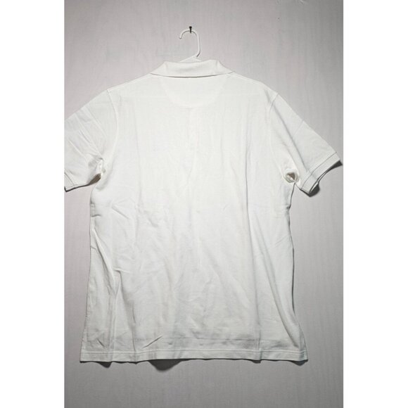 Black Brown Polo Shirt Men’s Large White Short Sleeve Casual New Without Tags - Picture 3 of 3